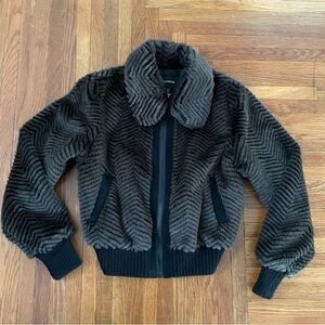 Express Brown Faux Fur Jacket